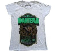 Pantera T-Shirt Snakebite XXX Label - Women's Skinny Fit Heather Grey - XXL