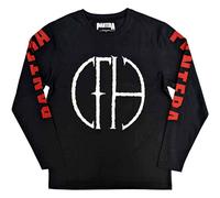 Pantera T Shirt Frayed Band Logo Official Unisex Black Long Sleeve S