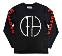 Pantera T Shirt Frayed Band Logo Official Unisex Black Long Sleeve M