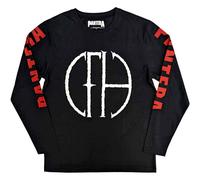 Pantera T Shirt Frayed Band Logo Official Unisex Black Long Sleeve L