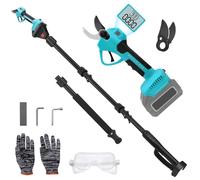 panthem 2-in-1 Cordless Electric Pruning Shears with Pole for Makita 18V, 13.7Ft Reach, 1.6’’ Cutting Diameter Garden Brushless Battery Pruner Secateurs for Tree Branch Flower, LCD Display(NO Battery)