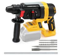 panthem Brushless Rotary Hammer Drill Cordless Compatible with Dewalt 18V 20V (No Battery), SDS-Plus, 2.3 J Impact, 4800 BPM Electric Drills mit 5 Bits for Concrete Drilling & Demolition