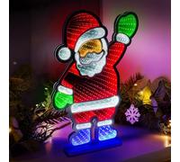 panthem Christmas Tree Infinity Light, Neon Sign light LED Mirror Tunnel 3D Effect, Hanging Indoor Front Door Wall Decoration, Home Lighting, for Bedroom Decor Party Gift (Santa Claus)