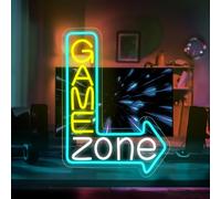 panthem Gamer Neon Sign, Game Controller LED Sign for Gaming Room Decor Gamepad Video Game Neon Sign Gaming Neon light for Teen Boy Room Wall Decor Best Gamer Gifts for Boys (Blue-white 1)