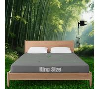 panthem King Grounding Fitted Sheet, Soft Cooling Bed Sheets Microfiber Fabric with Silver Fiber for Improving Sleep and Energy, Relieve Anxiety and Pain, Extra Deep Pocket 15 inch (40 cm), Grey