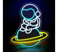 panthem Neon Lights Sign, Planet Led Neon Sign Powered by Battery or USB, Wall Hanging Decor Led Light Home Decorations Art Neon Signs for Bedroom, Game Room, Bar, Party, Kids Room (Astronaut B)