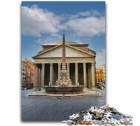 Pantheon Rome Italy Poster Puzzles 2000 Pieces for Teenagers, Suitable for Ages 14 And Up Family Fun It Is Ideal As A Gift for The Whole Family 2000pcs(70x100cm)