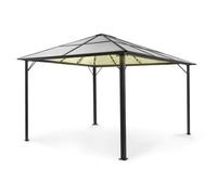 Pantheon, Solid Sky Ambient Solar Pavilion, with roof, 3x4m, polycarbonate aluminium, illuminated
