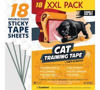 Panther Armor Cat Scratch Deterrent Tape - 18-Pack Double Sided Anti Scratching Sticky Tape - Cat Scratch Deterrent Tape Corner Anti Cat Scratch Furniture Protectors from Cats - Cat Couch Protector