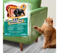 Panther Armor Cat Scratch Deterrent Tape - 8-Pack Double Sided Sofa Anti Scratching Sticky Tape - 4-Pack XL + 4-Pack L Couch Corner Anti Cat Scratch Furniture Protector from Cats - Cat Couch Protector