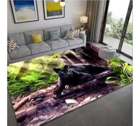 Panther Carpet Black Leopard Rug Animal Lion Tiger Doormat for Bedroom Home Decoration 60×90cm