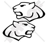 Panther CAT Leopard Jaguar 5,9" (150mm) Vinyl Bumper Stickers, Decals x2 - Choice of 22 Colours