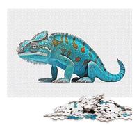 Panther Chameleon Puzzles for Adults 500 Pieces Puzzle Jigsaws for Adults Home Decoration Puzzle Toys 500pcs (52x38cm)