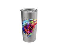 Panther Chameleon Watercolour Stainless Steel Insulated Tumbler