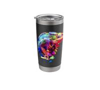 Panther Chameleon Watercolour Stainless Steel Insulated Tumbler