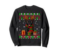 Panther Christmas Ugly Sweaters Festive Panther Xmas Sweatshirt