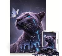 Panther Double Exposure 1000 Piece Jigsaw Puzzles for Adults Teenagers Brain Play Peaceful Fun Sharp Edge Memorable Gift (50x75cm)