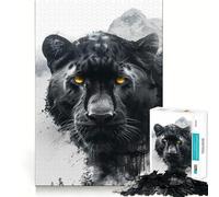 Panther Double Exposure 1000 Pieces Jigsaw Puzzles for Adults Clear Logic Toy Relaxing Fun Perfect Cut Elegant Gift (50x75cm)