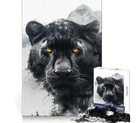 Panther Double Exposure Jigsaw Puzzles for Adults 1000 Mind Exercise Toy Relax Time Design Assembly (38x26cm)