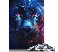 Panther Gaze Jigsaw Puzzles 1000 Pieces for Adults Wooden Puzzles Brain Exercise Challenge Game Entertainment Gifts Teenagers Family Activity 1000pcs (75x50cm)