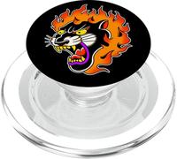 Panther Head on Fire Black Panther Traditional Tattoo Flash PopSockets PopGrip for MagSafe