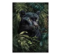 Panther Jungle Leaves Jigsaw Puzzle, 1000 Pcs For Adults | 70x50cm Puzzle Fans, Birthday Gift, Cardboard, Mood Calming, Tight Puzzle Fit