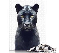 Panther Low Poly 1000 Piece Jigsaw Puzzle for Adults & Age 18 Years Up - Family Activity Jigsaw Puzzles Educational Games Difficult And Challenge 1000pcs (75x50cm)
