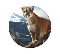 Panther Mountain Lion Button Pins 1 Pc, 2.4 Inch Round Button Badges Metal Personalized Picture Photo Pin Buttons Kit For Craft Supplies Christmas Diy Party Projects, 12 PCS, One size