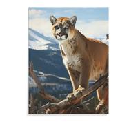 Panther Mountain Lion Canvas Wall Art 15.7x11.8inch Wall Painting Modern Prints Artwork Posters Unframe-Style for Living Room Bedroom Kitchen Home Decor