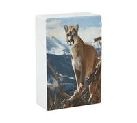 Panther Mountain Lion Cigarette Case Stylish Lightweight Pocket Holder Case for Smoke Waterproof Cigarette Dispenser Cigarettes Accessories for Outdoor Camping Hiking