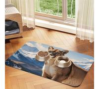 Panther Mountain Lion Dog Food Mats for Floors, 16x24 Inch Non-Slip Super Absorbent Pet Food Mat, Dishwasher Dog Mat for Food and Water, Cute Rubber Quick Dry Pet Feeding Mat for Dogs Puppy Cats