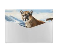 Panther Mountain Lion Folder Water-Resistant Accordion Files Organizer Moisture-Proof Expanding File Folder Pockets Reusable Clear File Folders Files Bags Document Holder