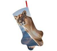 Panther & Mountain Lion Pet Christmas Stockings Large Capacity Cat Dog Paw Shape Christmas Stockings Personalized Fireplace Decorations Xmas Socks for Family Holiday Xmas