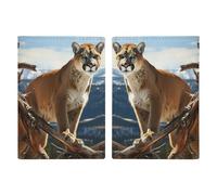 Panther Mountain Lion Printed Passport Cover Case Passport Holder For Travel Passport Cards Protector Travel Covers Wallet Case RFID Blocking Leather Card Case for Women Men, Panther Mountain Lion,