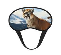 Panther Mountain Lion Sleep Mask for Side Sleeper, Blackout Eye Mask for Women Men, Zero Pressure Sleeping Masks Soft Breathable Eye Cover Comfortable Blindfold Eyeshade for Night Sleep