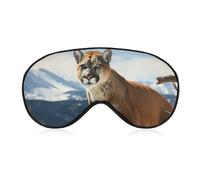 Panther Mountain Lion Sleep Mask Soft Comfortable Eye Mask with Adjustable Strap Eye Cover Eye Shade for Men Women Work Travel