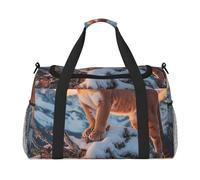 Panther Mountain Lion Water-Resistant Travel Duffel Bag Compact Sports, Gym & Weekend Tote for Men & Women