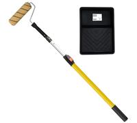 Panther Paint Roller Kit - 9 Inch Tiger Stripe (1.5" Pile) for Emulsion & Masonry with Extension Pole