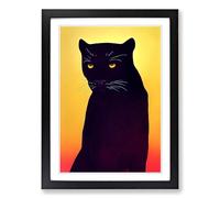 Panther Painting Impressionism Vol.2 Framed Print | A2 Black Framed Wall Art | Ready to Hang | Impressionist Animal Picture | Living Room Bedroom Lounge Office