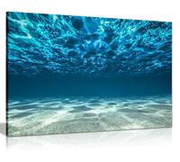 Panther Print, Canvas Wall Art, Framed Pictures for Bathroom Walls, Beautiful Living Room Decoration, Blue Ocean Sea Seaview Beneath Surface, Print for Special Occasions (18x12 Inch)