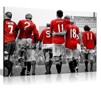 Panther Print, Canvas Wall Art, Manchester United Pictures for Walls, Legends Football Canvas Picture Print for Special Occasions (18x12 Inch)