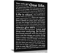 Panther Print, Canvas Wall Art, Pictures for Bedroom Walls, Framed Prints for Office and Hallway, Inspirational Quotes in Frames, Life Manifesto, Print for Special Occasions, Charcoal (12x8 Inch)