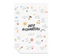 Panther Print Daily Affirmations No2 Unframed Poster, Pictures for Home Walls, Bedroom, Living Room & Bathroom Decor 61x41cm (24x16in)