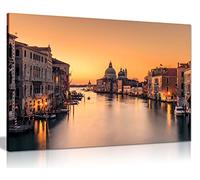 Panther Print Fine Art Prints Beautiful Sunrise in Venice Grand Canal Artistic Framed Canvas Print, Pictures for Home Walls, Bedroom, Living Room & Bathroom Decor 61x41cm (24x16in)