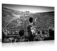 Panther Print Fine Art Prints Black & White Stadium Arena Football Fans Artistic Framed Canvas Print, Pictures for Home Walls, Bedroom, Living Room & Bathroom Decor 91x61cm (36x24in)