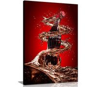 Panther Print Fine Art Prints Coca Cola Splash Drink Artistic Framed Canvas Print, Pictures for Home Walls, Bedroom, Living Room & Bathroom Decor 61x41cm (24x16in)