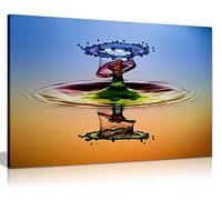 Panther Print Fine Art Prints Colorful Water Splash Reflection Artistic Framed Canvas Print, Pictures for Home Walls, Bedroom, Living Room & Bathroom Decor 76x51cm (30x20in)