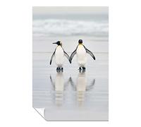 Panther Print Fine Art Prints Penguin Friends Holding Hands Artistic Unframed Poster, Pictures for Home Walls, Bedroom, Living Room & Bathroom Decor 46x31cm (18x12in)