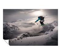 Panther Print Fine Art Prints Winter Ski Jump Drop from a Mountain Artistic Unframed Poster, Pictures for Home Walls, Bedroom, Living Room & Bathroom Decor 76x51cm (30x20in)