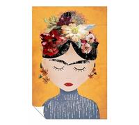Panther Print Frida Yellow Version Unframed Poster, Pictures for Home Walls, Bedroom, Living Room & Bathroom Decor 31x20cm (12x8in)